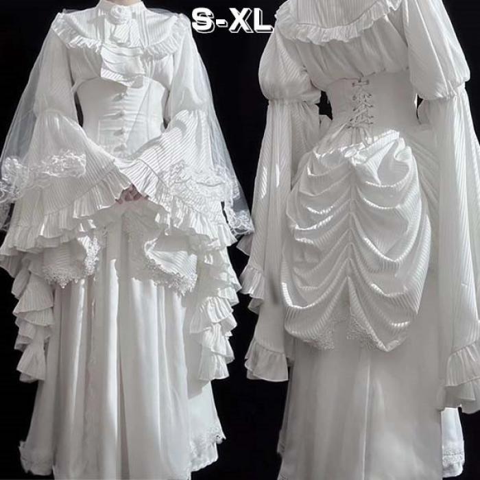 ロリータ jsk 上下セット 可愛い プリンセスドレス お姫様 Lolita ロリータ服 リボン 黒 ホワイト 可愛い アイドル衣装 コスチューム コスプレ衣装 文化祭 学園祭 かわいい イベント ロ