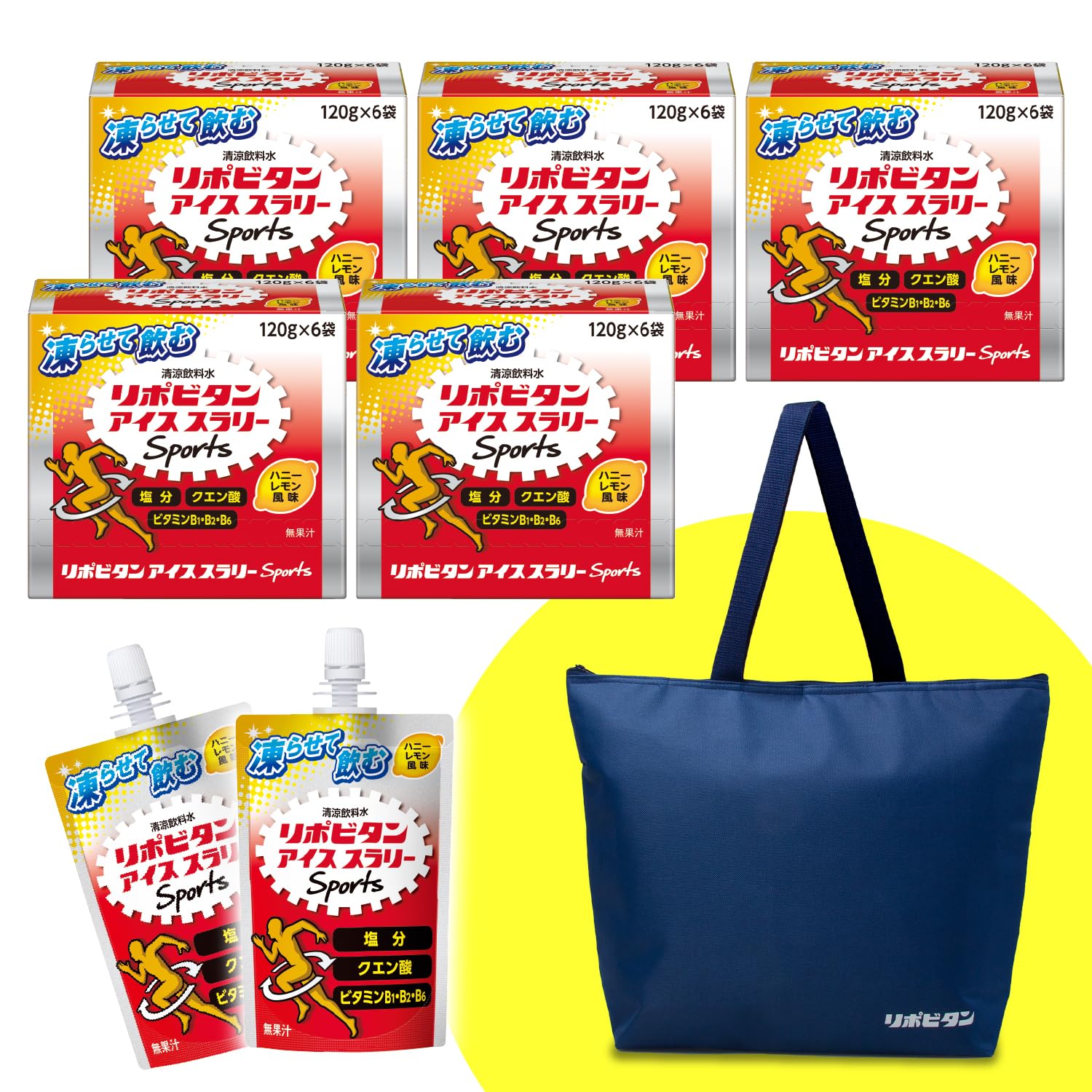 【熱中症対策に】大正製薬 リポビタンアイススラリーSports 企画品120g×30個 ハニーレモン風味 アイススラリー エネルギー摂取 クエン酸 ビタミンB1 ビタミンB2 ビタミンB6 凍らせて飲