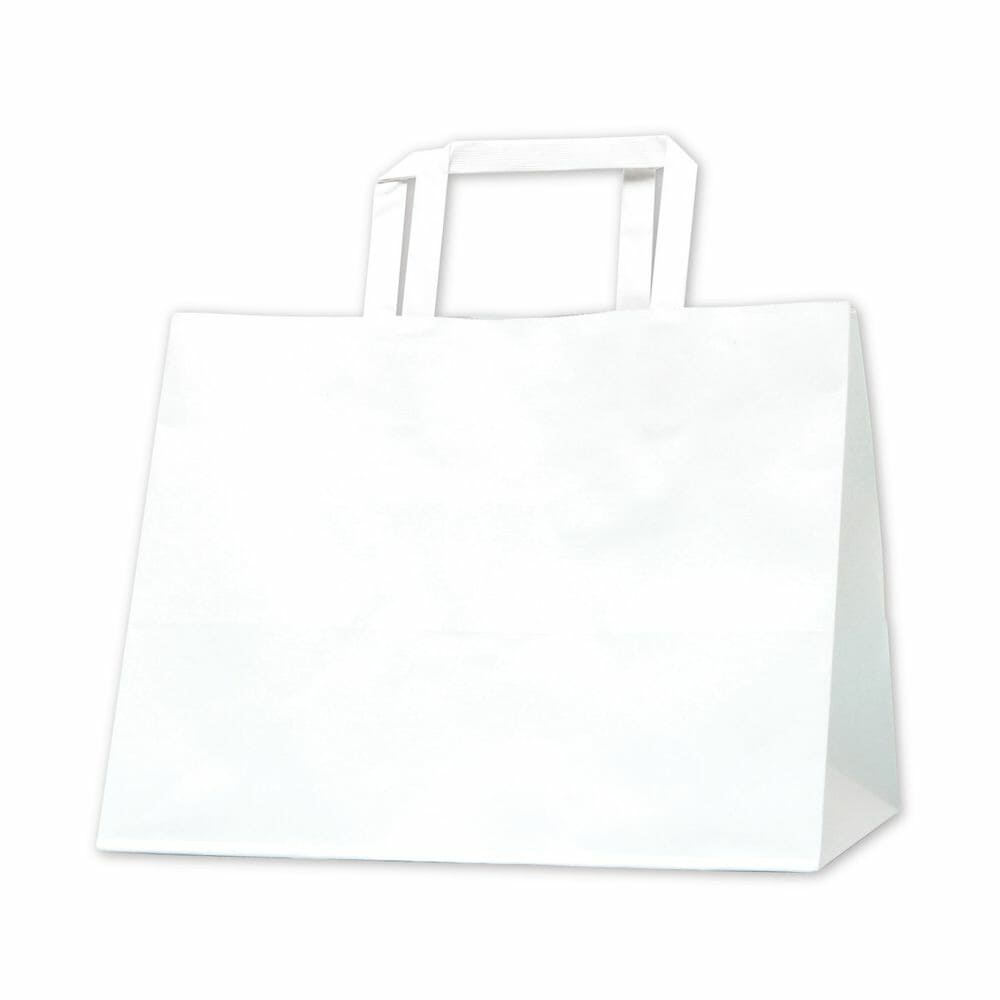 ササガワ 手提げ袋 白無地 幅280xマチ180x高さ220mm 50枚入 50-5720 4,950円