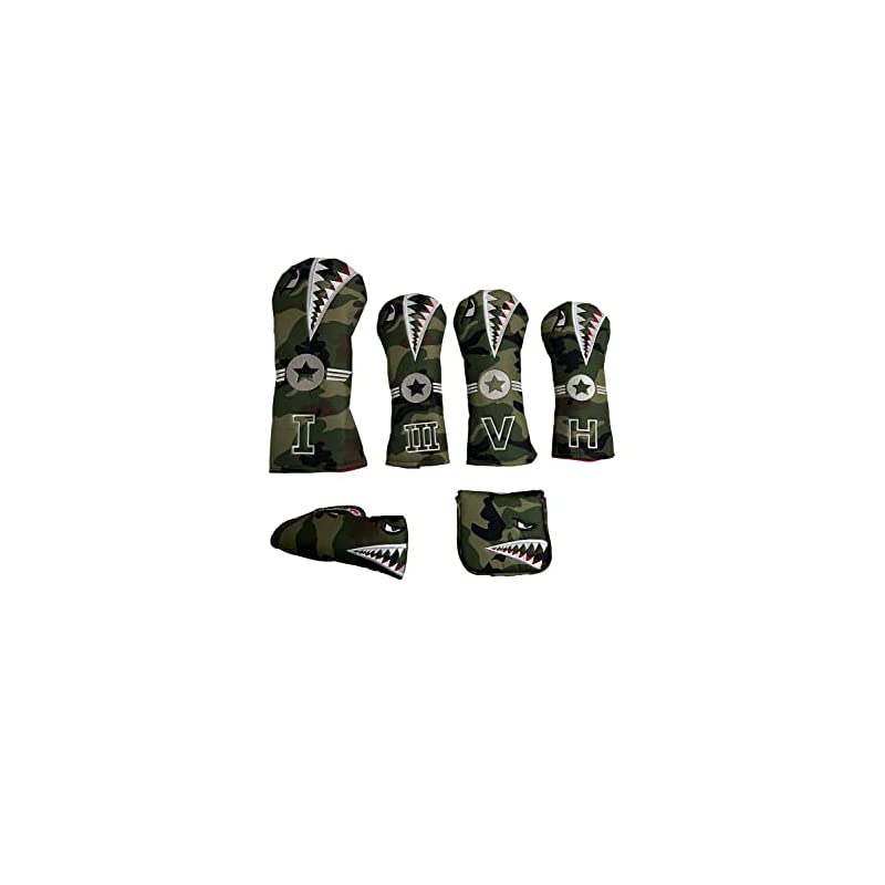 P.Golf ピーゴルフ ヘッドカバー シャーク【単品】 (DR)