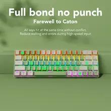 65%メカニカルキーボード68キーホットスワップ対応コンパクトな有線ゲーミングキーボードLEDバックライトOEMキーキャップNKRO対応PCコンピューター用