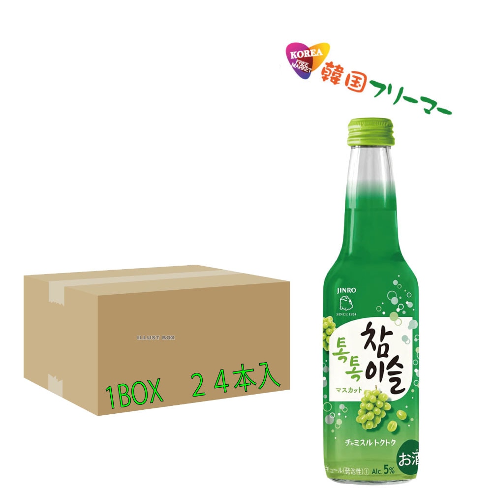 CMでも話題！　チャミスルトクトク　マスカット275ml　２４本1BOX　　韓国　韓国焼酎