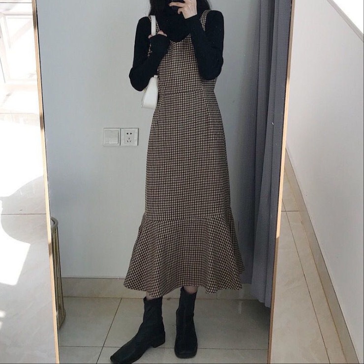 ワンピース レディース プルオーバー ロングスカート フレアスカート フレアワンピース ワンピドレス 膝下 ミモレ ミモレ丈 ミディアム丈 長袖 Vネック フレア Aライン ハイウエスト 2点セット 4,996円