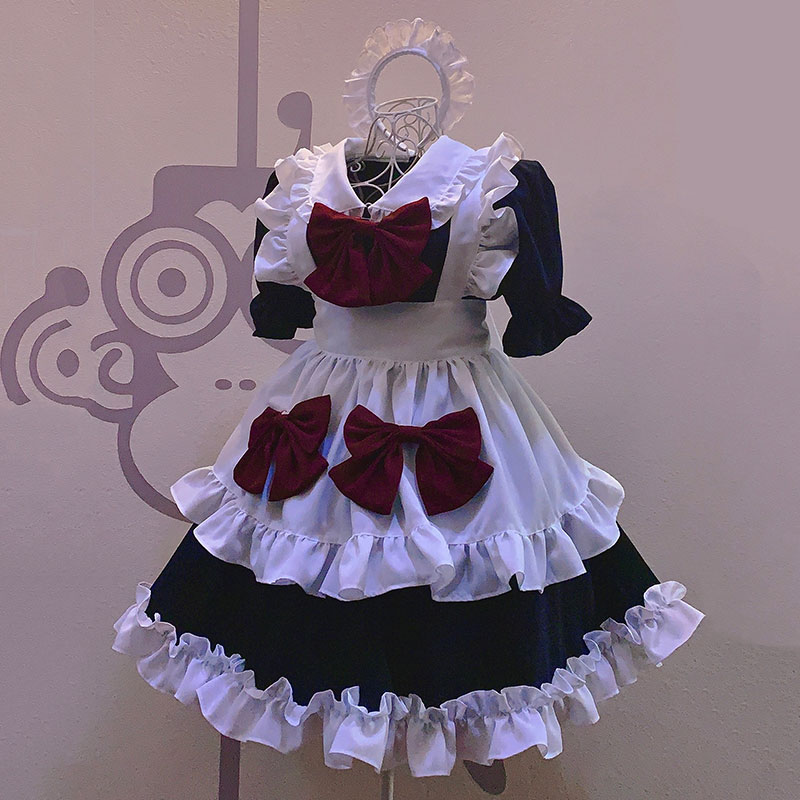 クラシクス　メイド服　喫茶店専用タイプ　3個蝶結び　赤