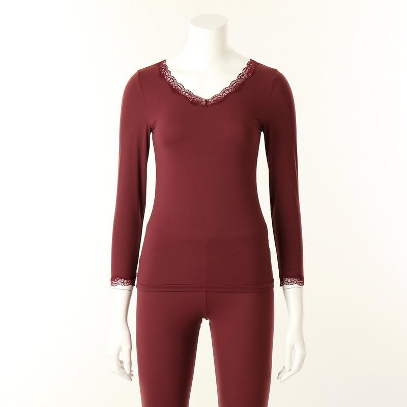 ナイロン起毛極細糸9分丈女性用肌着トップス(WLG2566C)