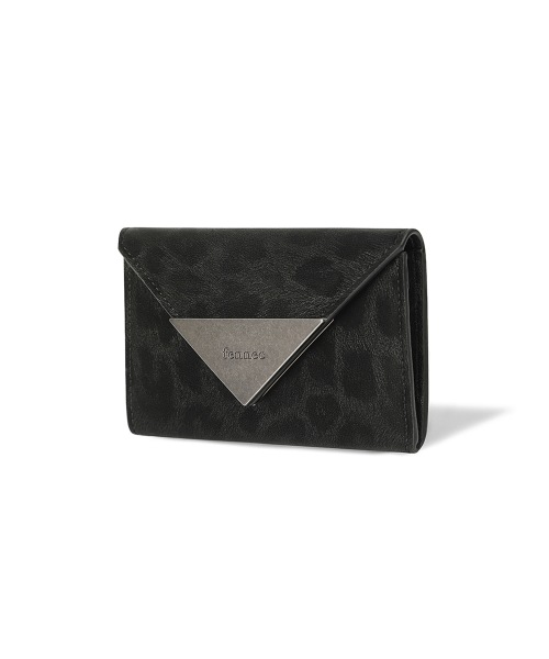 【FENNEC】 TRIANGLE NAME POCKET - LEOPARD BLACK カードケース 正規品