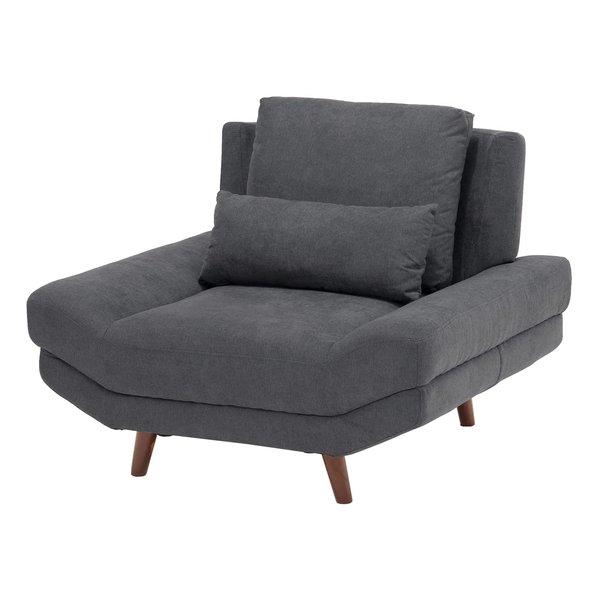 ソファ 約 幅108×奥行96×高さ71/82×座面高31/42cmダークグレー ブライト1P-DGY