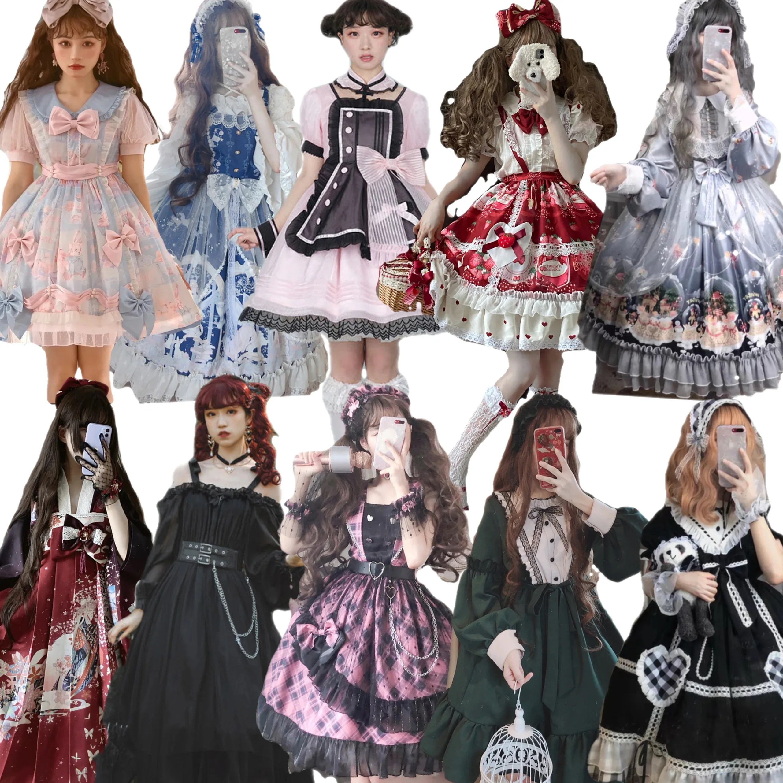 二次元かわいい新作公主 かわいい ロリ学園祭 文化祭ワンピースコスプレ ロリータゴスロリメイド服洋装30%までに制限