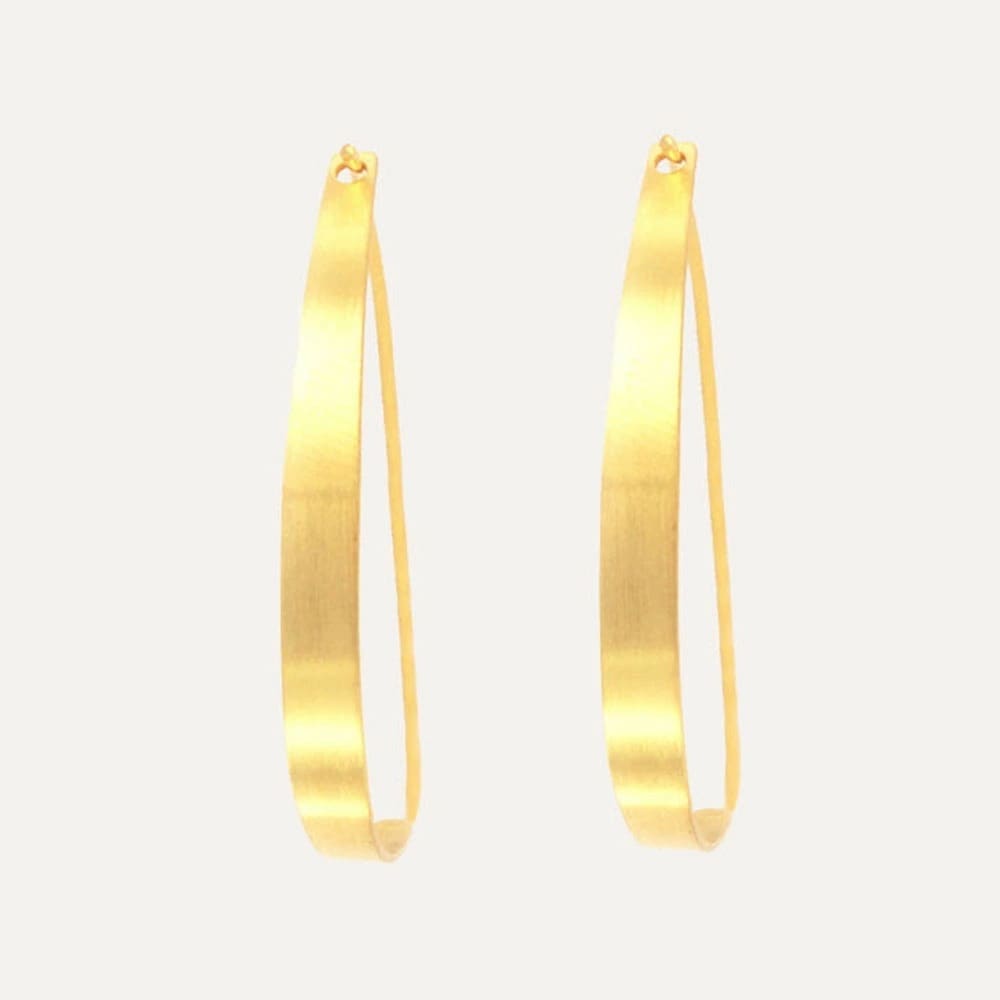 MESH ペアフープ ピアス シルバー925 18Kゴールドコート Gold Earrings ギフトBOX入り ジュエリークロス付き ハンドメイド ポルトガル直輸入 ARG0