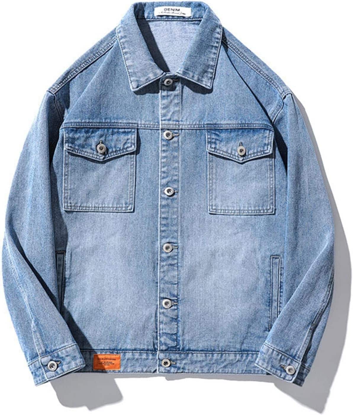 デニムジャケット メンズ ライトアウター カジュアル ファッション ジャンパー Gジャン ブルゾン BIGシルエット 体型カバー 着心地よい 中学生 高校生 大学生 登山 アウトドア