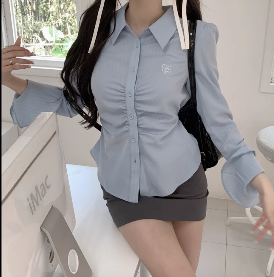 トップス スカート シャツ ブラウス カットソー ミニスカート ショート ショート丈 袖あり 長袖 かわいい 大人可愛い きれいめ シンプル カジュアル 大人 上品 おしゃれ お洒落 かっこいい