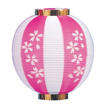 [8点セット] ポリ尺丸提灯 桜柄 【 POP 飾り 店舗装飾品 入学式 お花見 ディスプレイ ちょうちん 春 販促品 さくら デコレーション サクラ 】