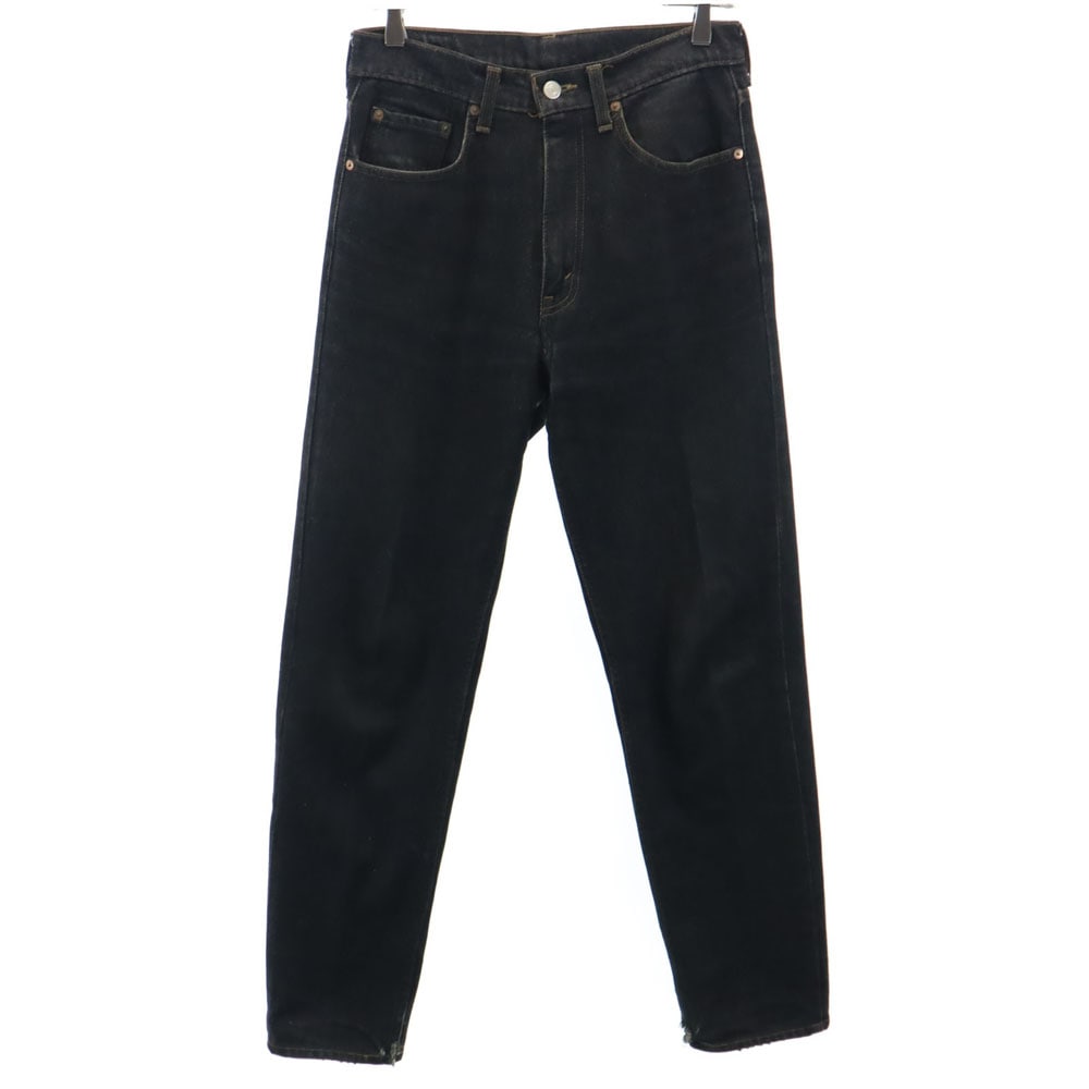 90s 日本製 オールド テーパードデニムパンツ W30 ブラック ジーンズ メンズ
