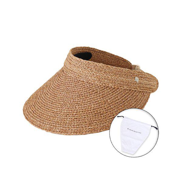 26SS 女性カースティンバイザーハット 誰がダストバッグを含みます HAT52474 NOUGAT PKG