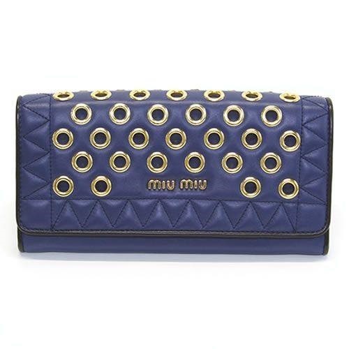 ミュウミュウ MIUMIU / ナッパ ヴェレ パンチング NAPPA VELE INCHIOSTRO 長札入財布 #5M1109新春初売り大特価中!