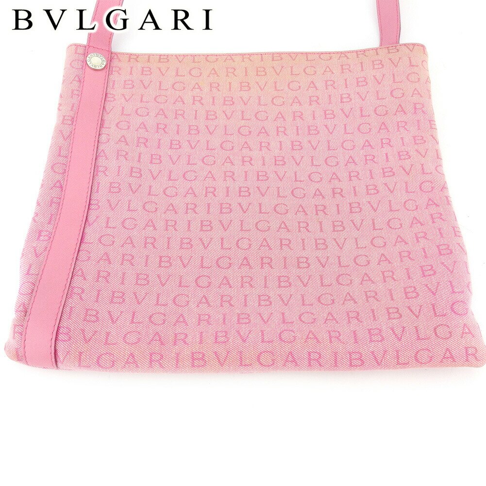 ショルダーバッグ 斜めがけショルダー ロゴマニア レディース ピンク 中古