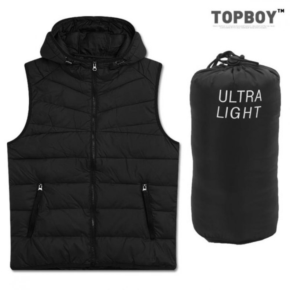 (トップボーイ) ダウンライクフード付き軽量パッド入りベスト (JW487)