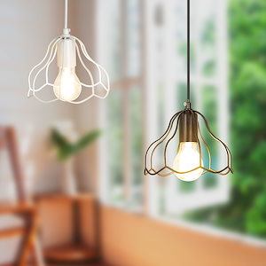 ペンダントライト 1灯 花 おしゃれ かわいい LED 電球別売り 寝室 照明器具 電気 間接照明