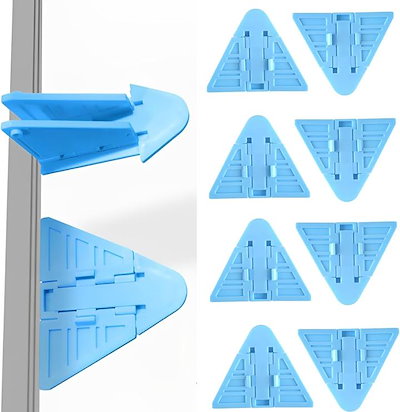 他サイト： 窓 ロック 引き戸 ストッパー 網戸 チャイルドロック 8個セット(ブルー)の商品画像