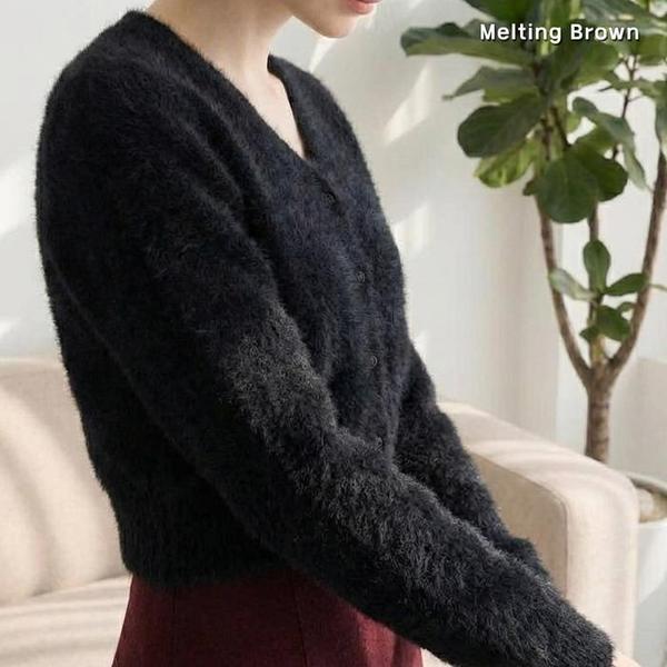 女性VネッククロップカーディガンK12