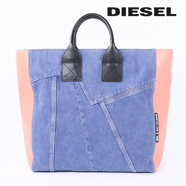 ショルダートートバッグ 鞄 レディース LEENA L 牛革レザー切替 デニム die-l-a-e8-500 10,067円