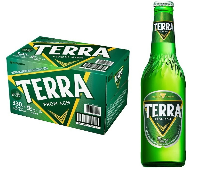 眞露 韓国ビール TERRA テラ 瓶 330ml1ケース/24本 【北海道沖縄県東北四国九州地方は必ず送料がかかります】