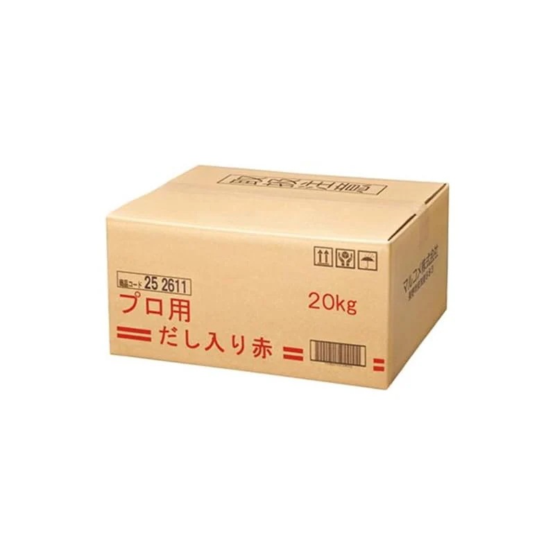 【即納】マルコメ プロ用 だし入り赤 味噌 業務用 20kg