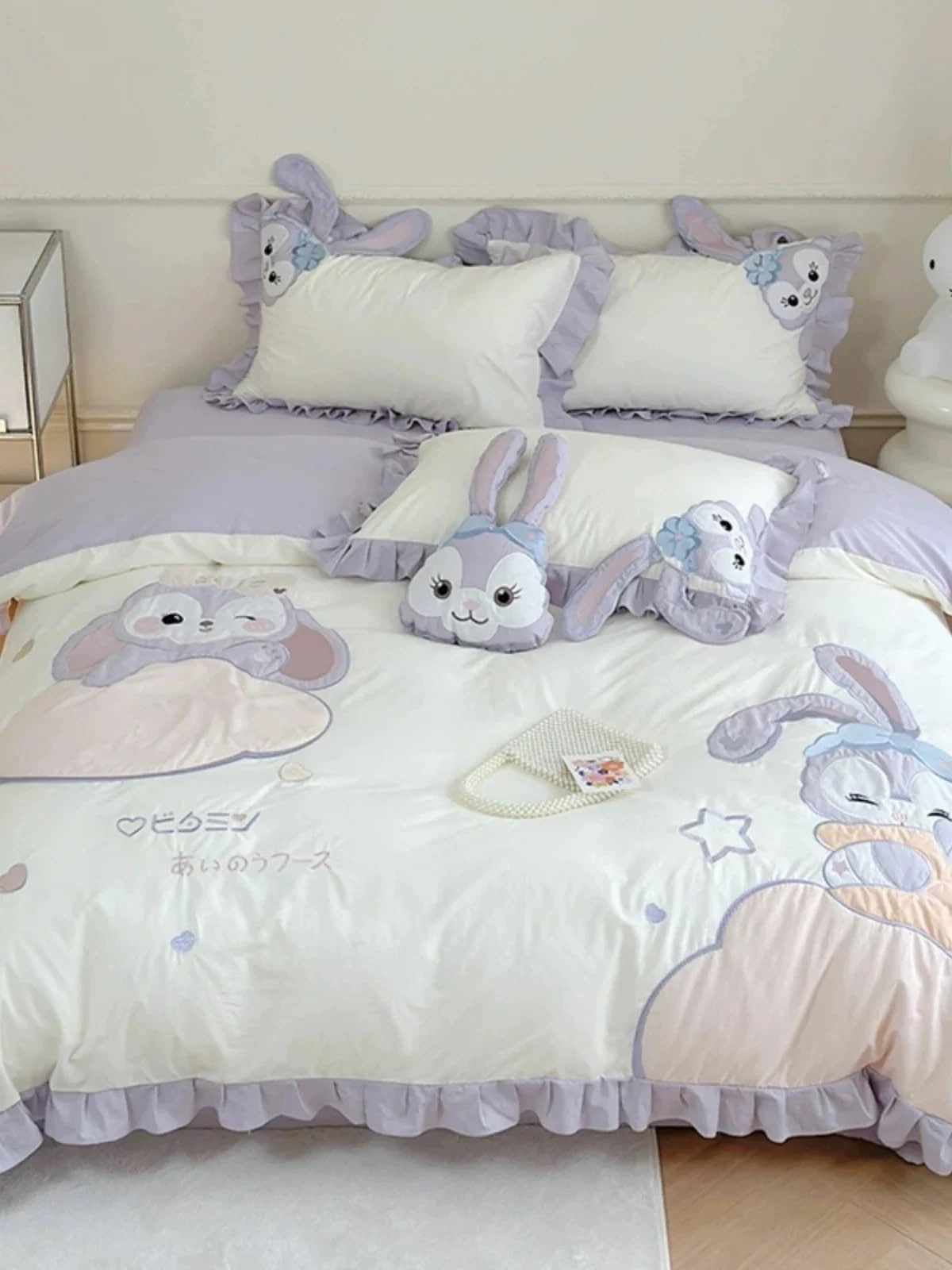 子供用コットンベッド4点セット 夏用綿100％ステラキルトカバードミトリーシーツ3点セット 7,324円
