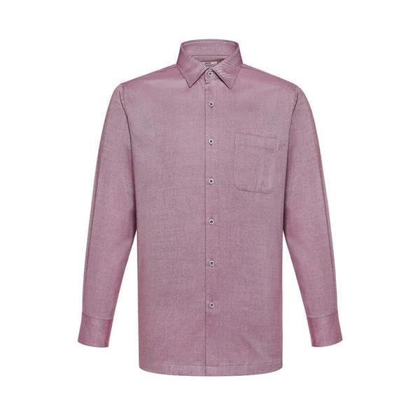 裏起毛ポリ混紡イージーケアソリッドライクシャツ__DKW3SHCL101R1