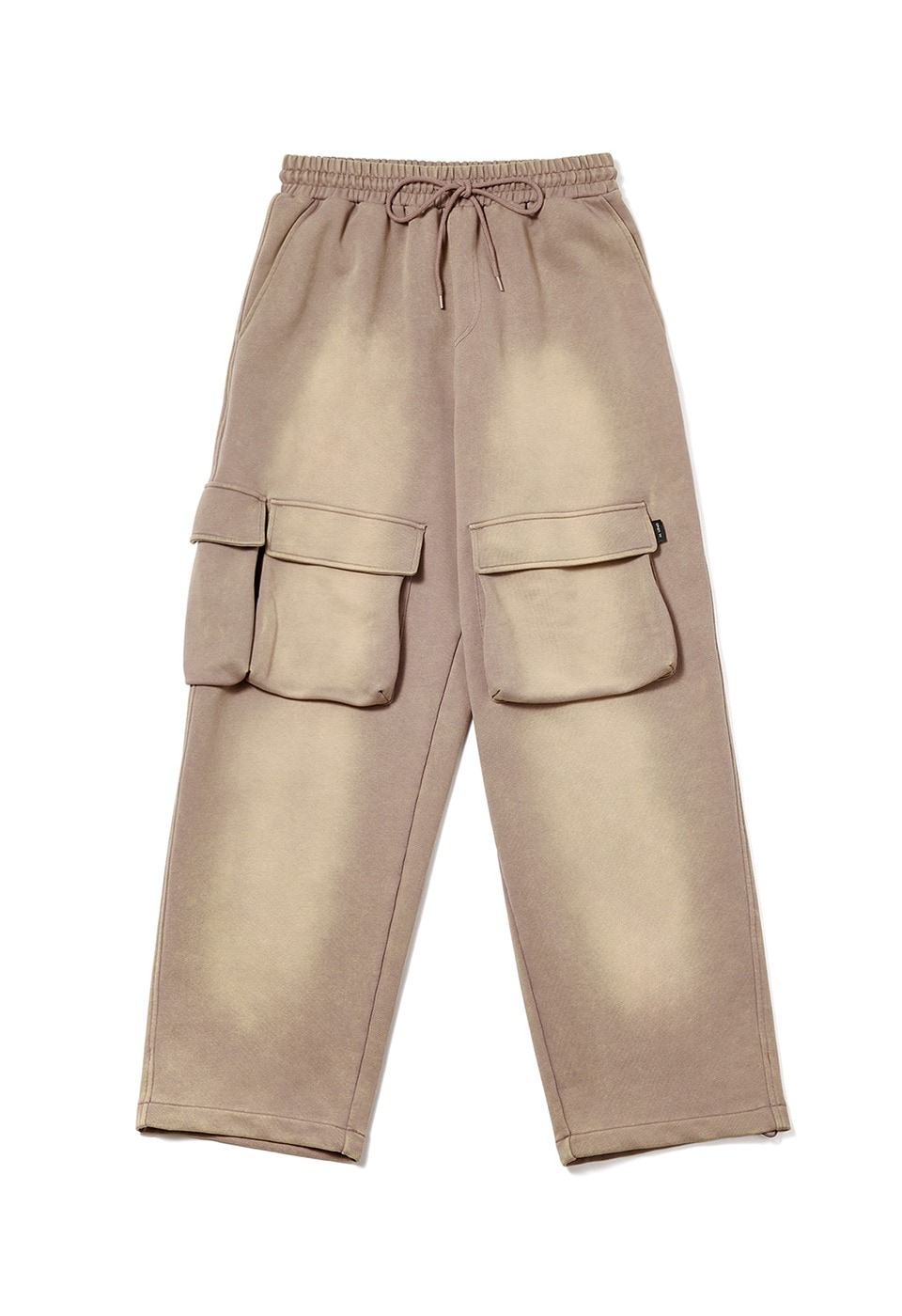 【OPEN Yy】 WASHED POCKET SWEAT BAGGY : BEIGE