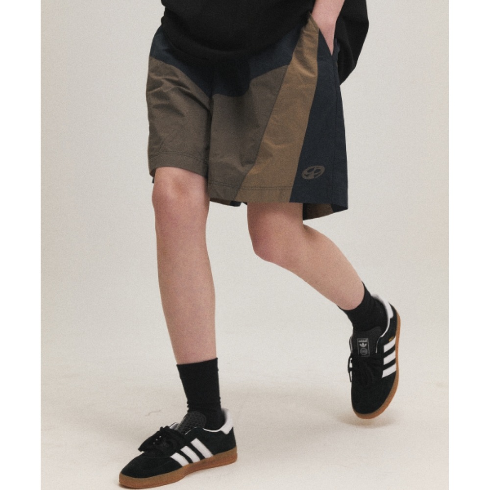 CPGN スタジオミックスナイロンブロックショーツディープグリーン