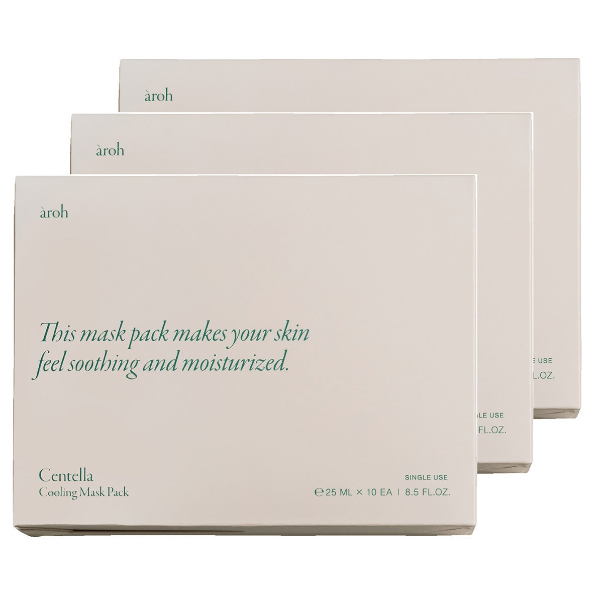 [Aroh]センテラクーリングマスク/鎮静マスク/季節の変わり目管理用/マスクパック 25mlx30枚 (10eax3)