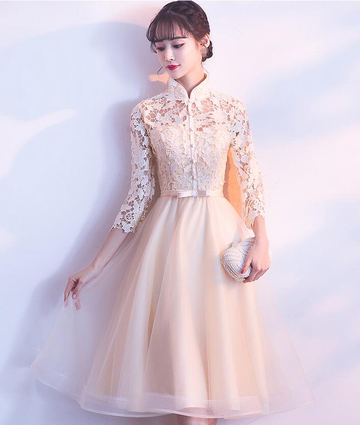 お呼ばれ ウェディングドレス エンパイア 二次会 ファスナー パーティードレス 結婚式 披露宴 演奏 7,370円