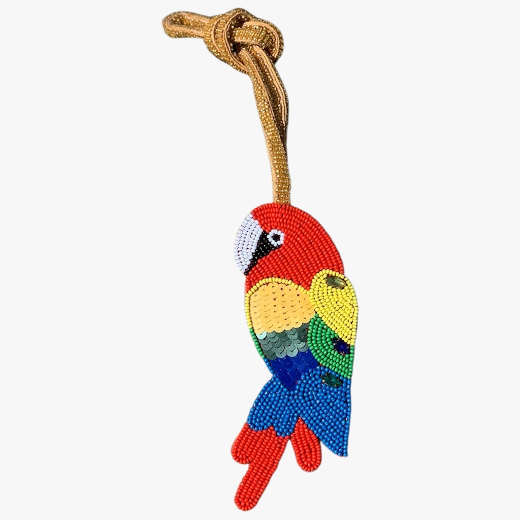 カラフル オウム ビーズ バッグチャーム チャーム
