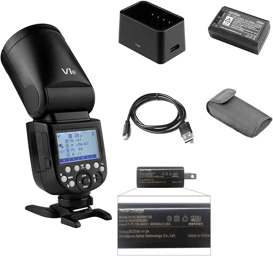 ラ フラッシュ スピードライト TTLラウンドヘッドフラッシュ 2.4G 480秒フルパワーフラッシュ 充電可能 Nikon D5300 D750 D850 D7100 Z7カメラ対応 (v1n) [