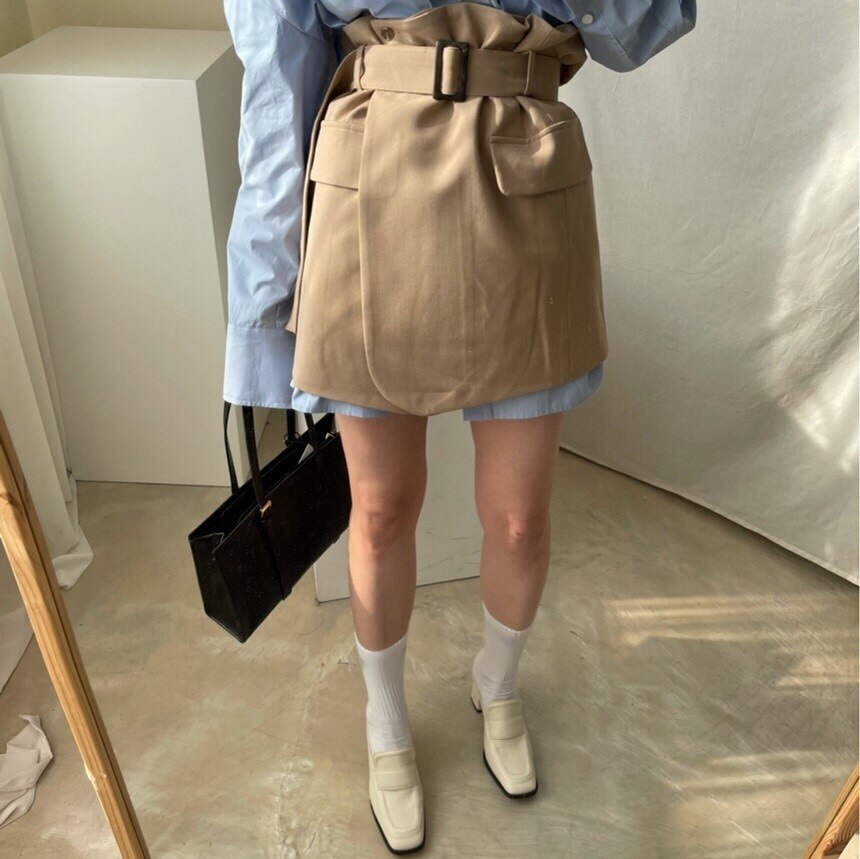 スカート 春夏 かわいい レディース タイトスカート ミニ丈 膝上 無地 ハイウエスト ベルト ベージュ 大人カラー 春カラー かわいい 大人可愛い シンプル カジュアル おしゃれ ジャスト ワンサイ