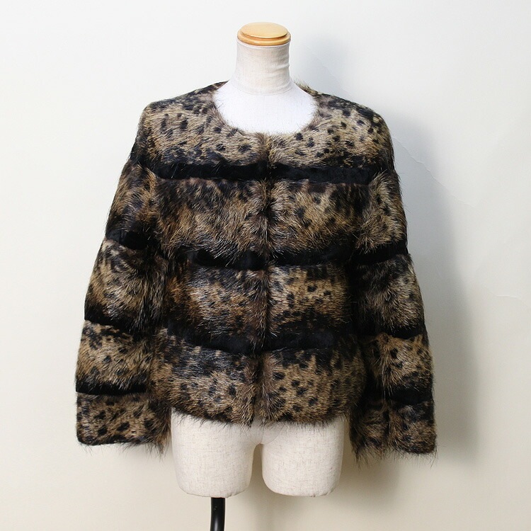 レッキスラビット ヌートリア ファー ジャケット アニマルプリント 送料無料 レディース ギフト プレゼント 175,000円