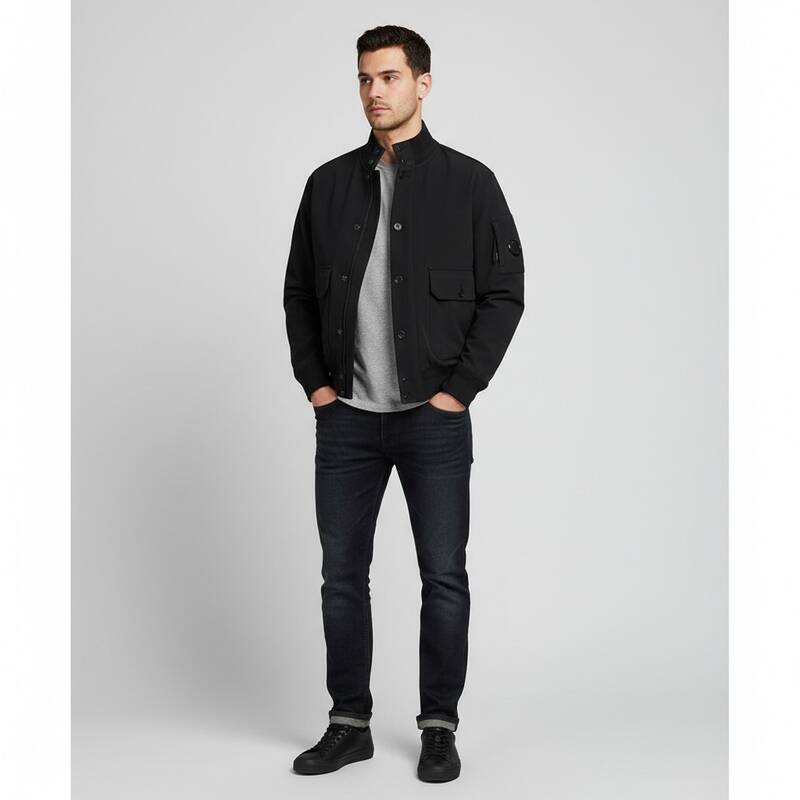[カード決済で10%オフ] CP COMPANY メンズ ボンバージャケット 19CMOW003A 006097A 999