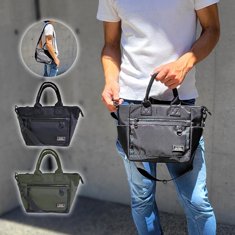 2WAY ショルダートートバッグ トートバッグ ショルダーバッグ メンズ ミニトート ソリッド 斜め掛け 6,098円