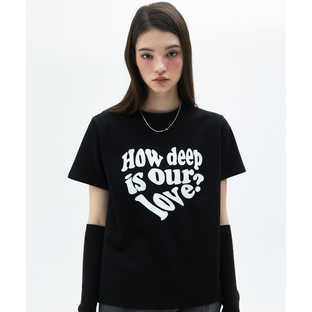 ラブは本当です [返品無料] CL ラブTシャツ (ブラック)