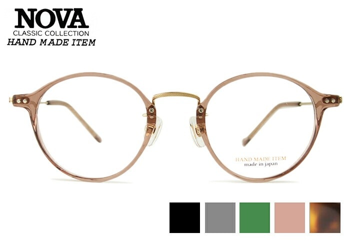 ノヴァ NOVA H-5037 5color 日本製 メンズ レディース チタン ボストン メガネ めがね 眼鏡 nov3