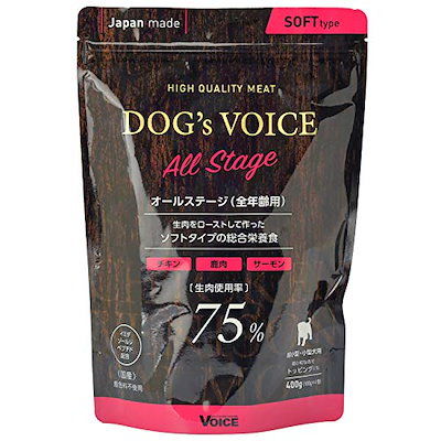 他サイト： ドッグヴォイス オールステージ 75 400g（100g×4分包タイプ）全年齢用　ドッグボイスの商品画像