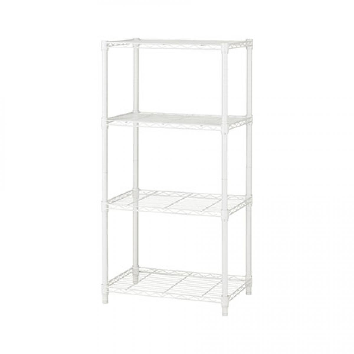 【在庫有・即納】ドウシシャ エリソン スチールラック ルミナス ラテ 幅60cm 4段 オープンラック ホワイト 幅61×奥行41×高さ121cm EHE60124WH 新生活 おしゃれ