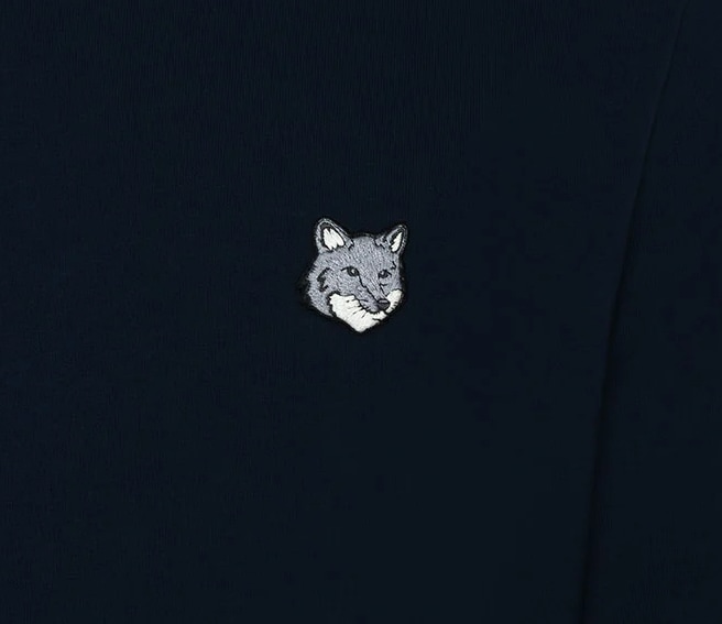 Maisonkitsune Grey Foxhead T-shirt PM00108KJ7025