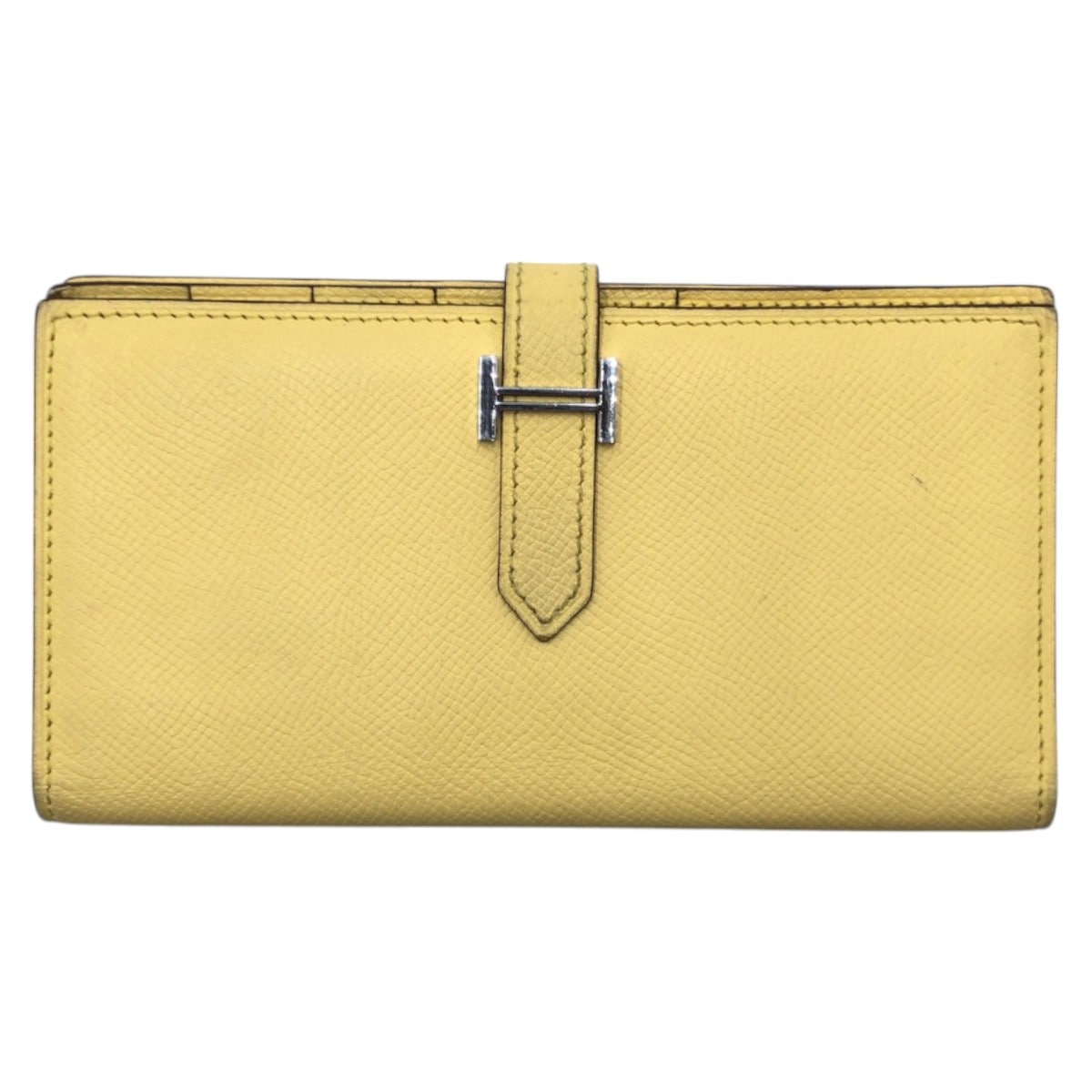 ベアンスフレ イエロー シルバー金具 ヴォーエプソン 長財布 ロングウォレット P刻印 レディース 501897