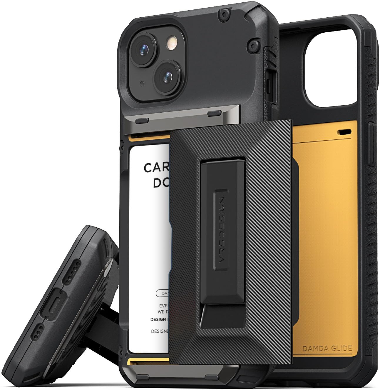 【VRS】 iPhone 15 対応 ケース 耐衝撃/カード収納/スタンド/ストラップホール 付 スマホケース 耐衝撃ケース [ Apple iPhone15 アイフォン15 対応 携帯ケース ] i