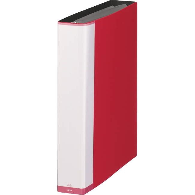 （まとめ買い）ライオン事務器 マニュアルまるごとファイル A4タテ 4穴 10ポケット付属 背幅55mm MF-443 レッド 158-60 [x3]