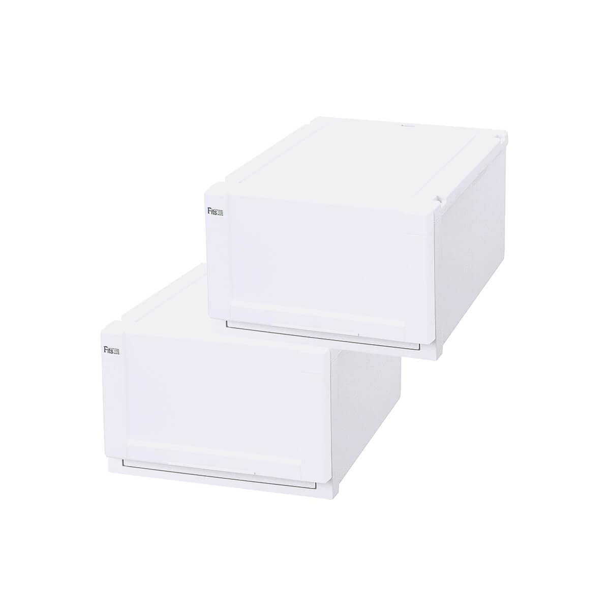 天馬 4025-2P/WH(UNIT55) 【2個セット】フィッツユニットケース（4025×2個セット・ホワイト） 40252PWHUNIT55