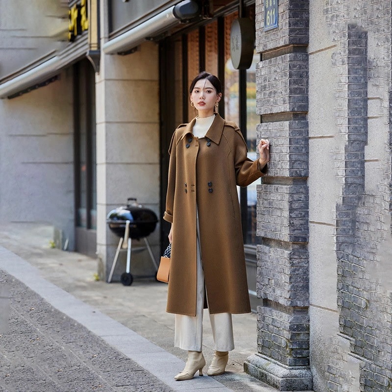 レディース コート秋冬 ベルト付き ウールコート 無地 レディース アウターロング丈 コート トレンチコート シンプル ミドル丈 レディース ファッション 前撮り
