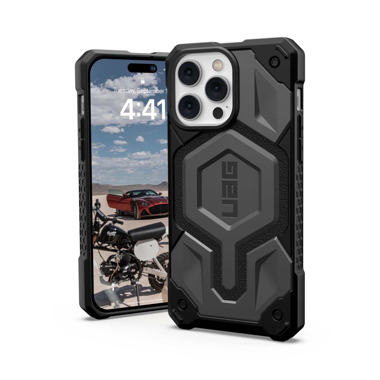 URBAN ARMOR GEAR iPhone 14 Pro Max (6.7) 2022対応 耐衝撃ケース MagSafe対応 MONARCH PRO シルバー 【日本正規代理店品】 UAG-IPH